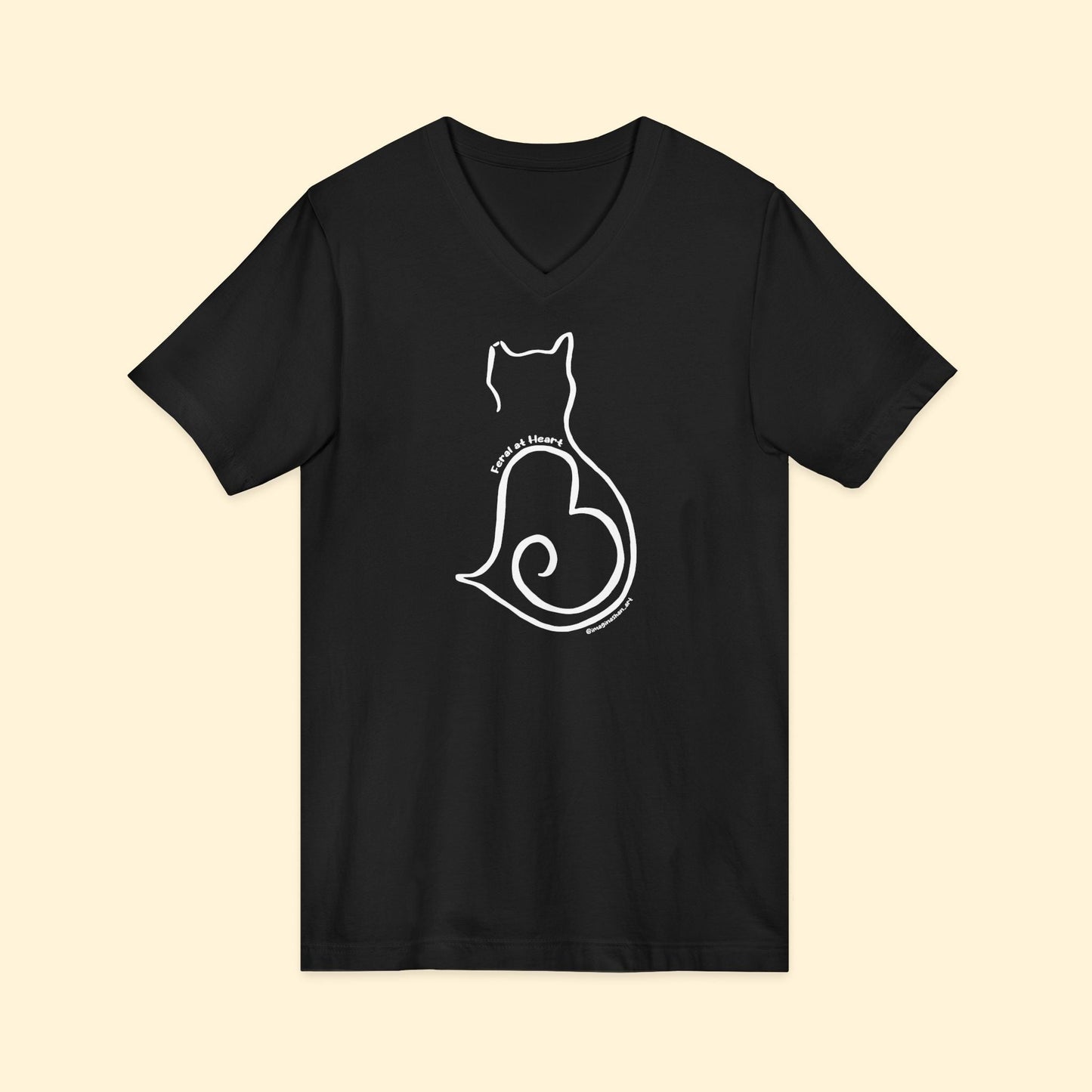 Silhouette | FUNDRAISER for Feral At Heart | Unisex V - Neck Tee - Detezi Designs - 23568774208740214630