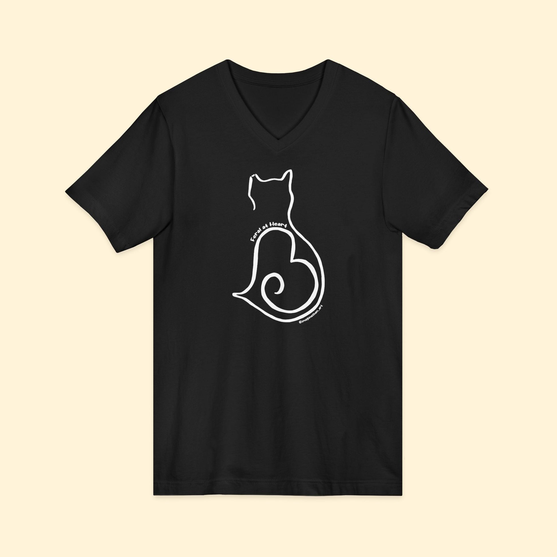 Silhouette | FUNDRAISER for Feral At Heart | Unisex V - Neck Tee - Detezi Designs - 23568774208740214630