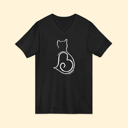 Silhouette | FUNDRAISER for Feral At Heart | Unisex V - Neck Tee - Detezi Designs - 23568774208740214630