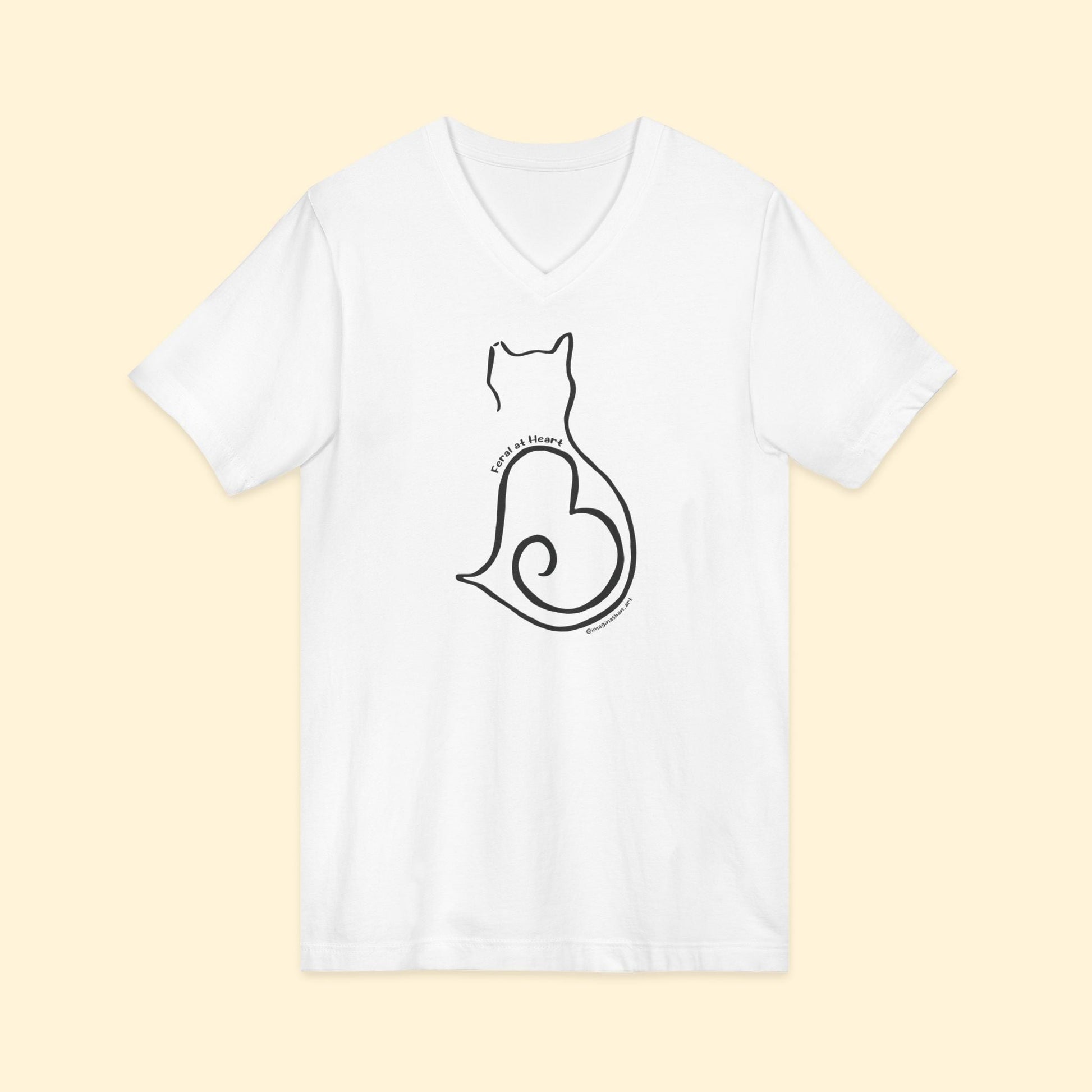 Silhouette | FUNDRAISER for Feral At Heart | Unisex V - Neck Tee - Detezi Designs - 28834420178703844233