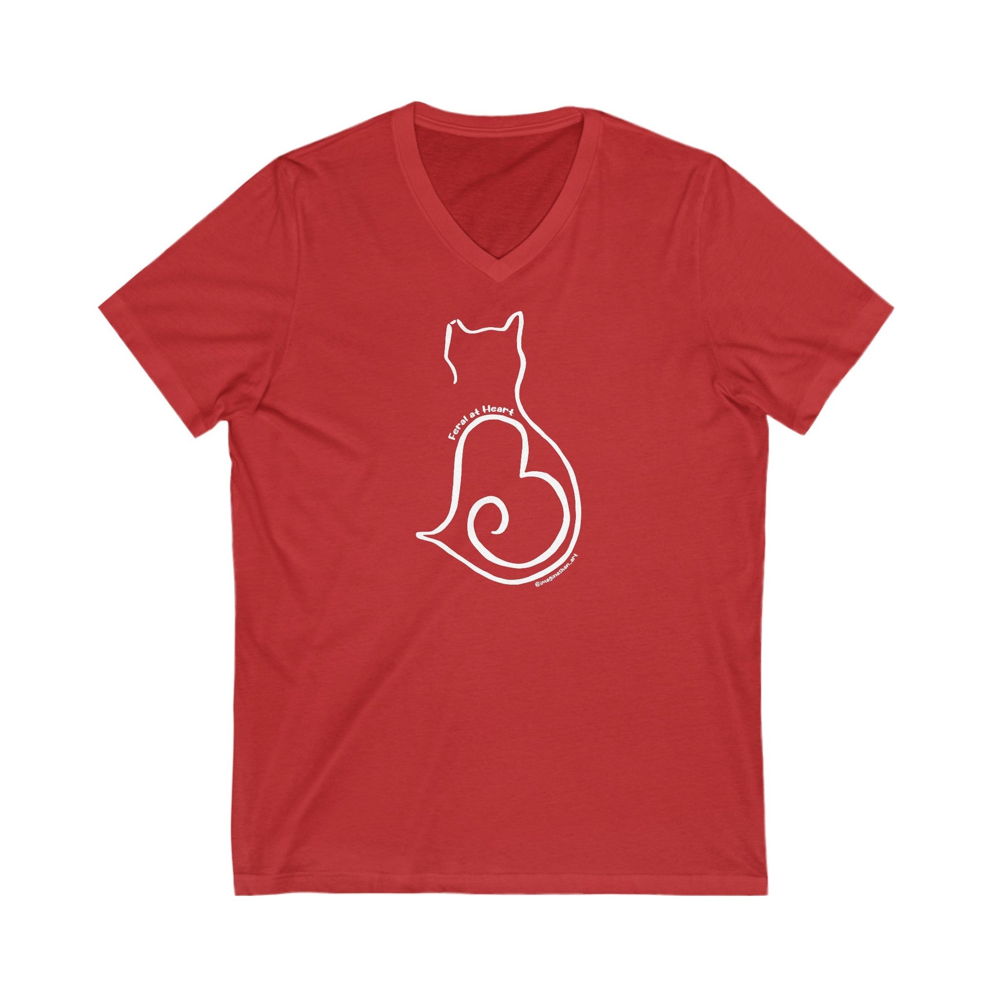 Silhouette | FUNDRAISER for Feral At Heart | Unisex V-Neck Tee - Detezi Designs-29802193423937009289