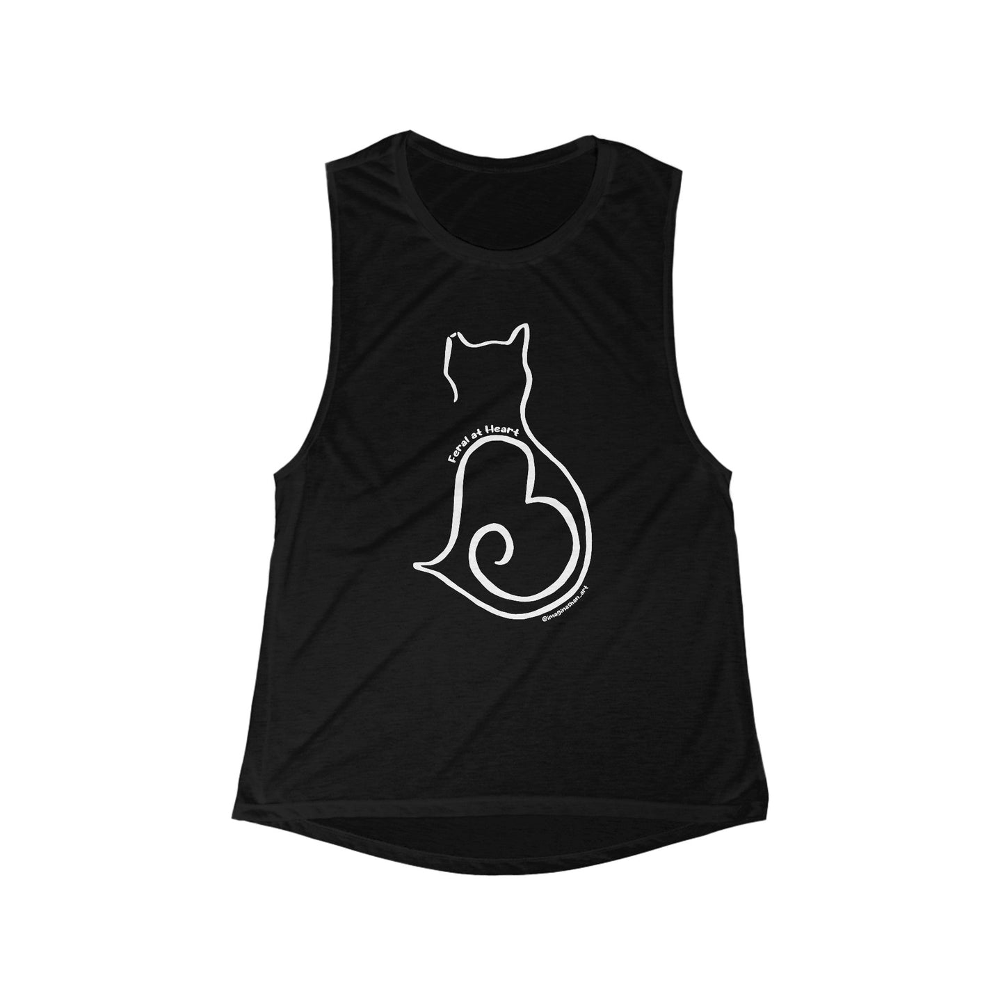 Silhouette | FUNDRAISER for Feral at Heart | Women's Flowy Scoop Muscle Tank - Detezi Designs-32948505107710008946