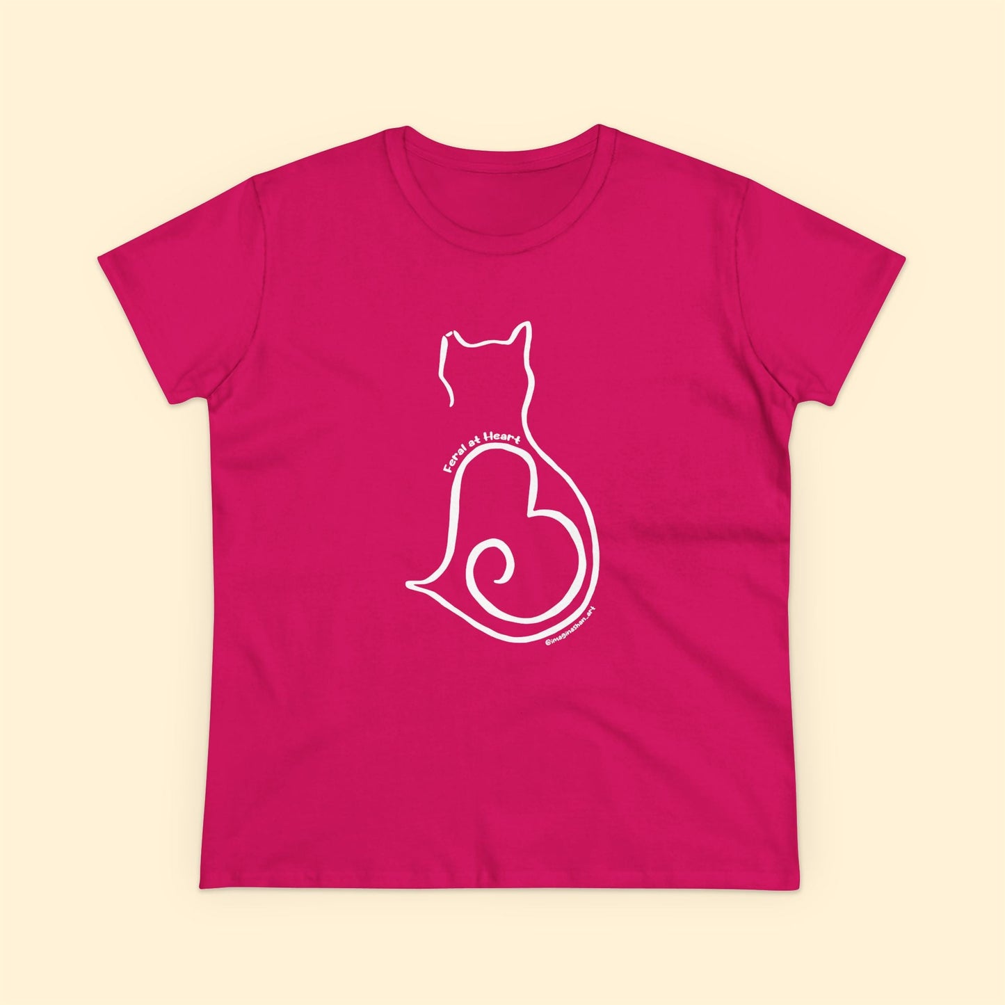 Silhouette | FUNDRAISER for Feral At Heart | Women's Midweight Cotton Tee - Detezi Designs - 10893688541598359120