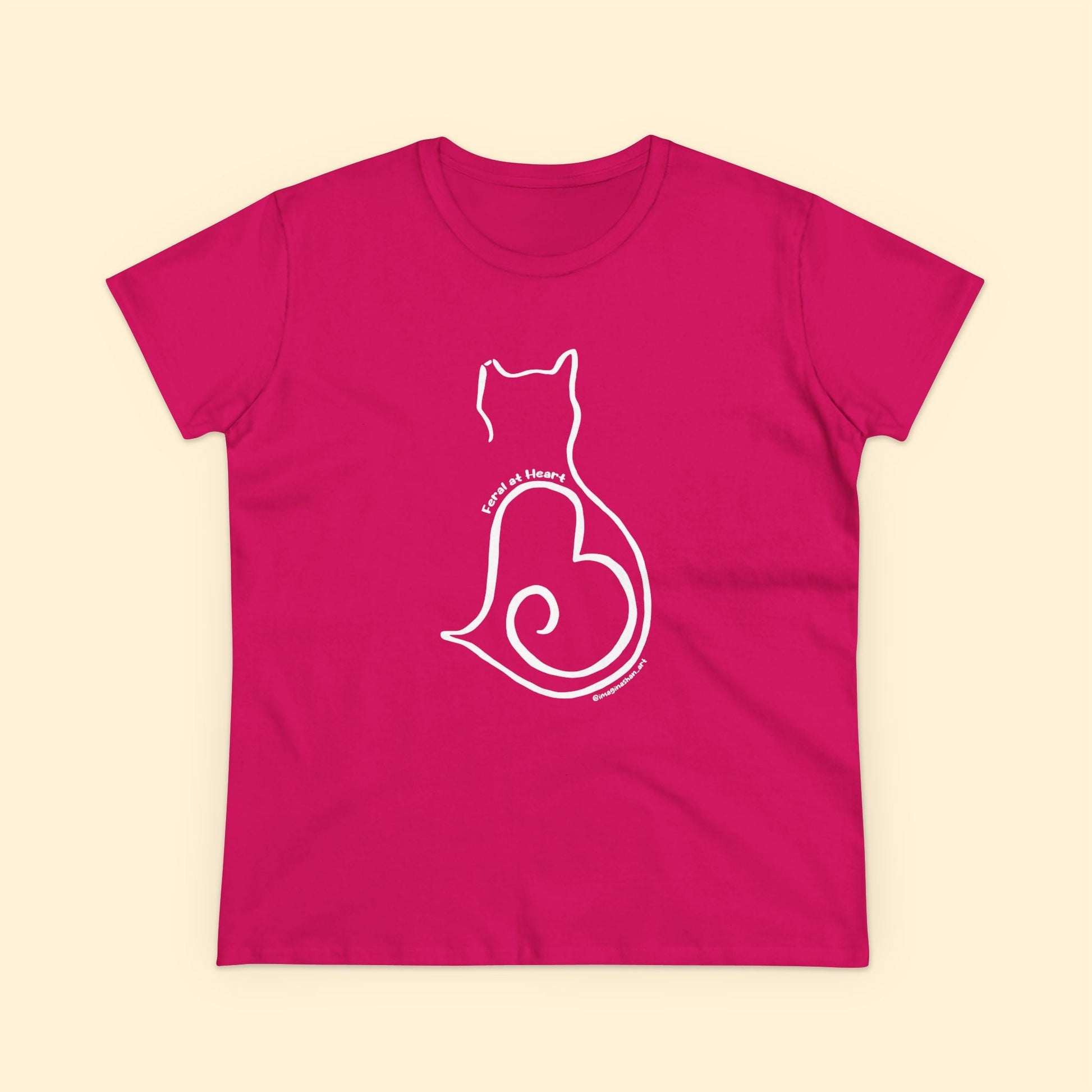 Silhouette | FUNDRAISER for Feral At Heart | Women's Midweight Cotton Tee - Detezi Designs - 10893688541598359120