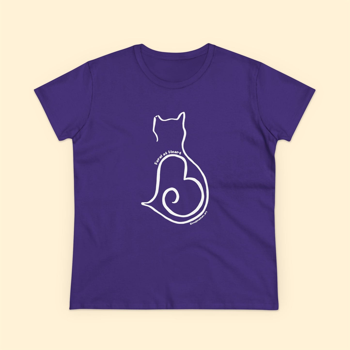 Silhouette | FUNDRAISER for Feral At Heart | Women's Midweight Cotton Tee - Detezi Designs - 21418586859433376489