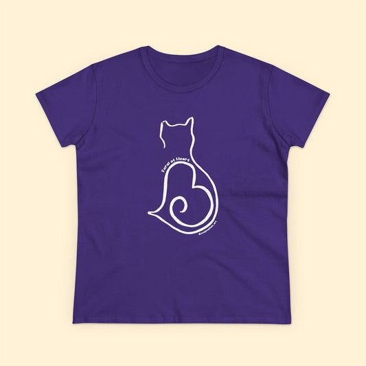 Silhouette | FUNDRAISER for Feral At Heart | Women's Midweight Cotton Tee - Detezi Designs - 21418586859433376489