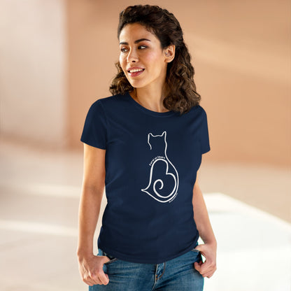 Silhouette | FUNDRAISER for Feral At Heart | Women's Midweight Cotton Tee - Detezi Designs - 21418586859433376489