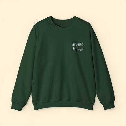 Snake Mom | Embroidered | Unisex Crewneck Sweatshirt - Detezi Designs - 31642727567963623180