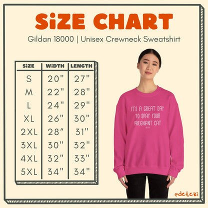 Spay Your Pregnant Cat | Crewneck Sweatshirt - Detezi Designs - 19855050300962613412