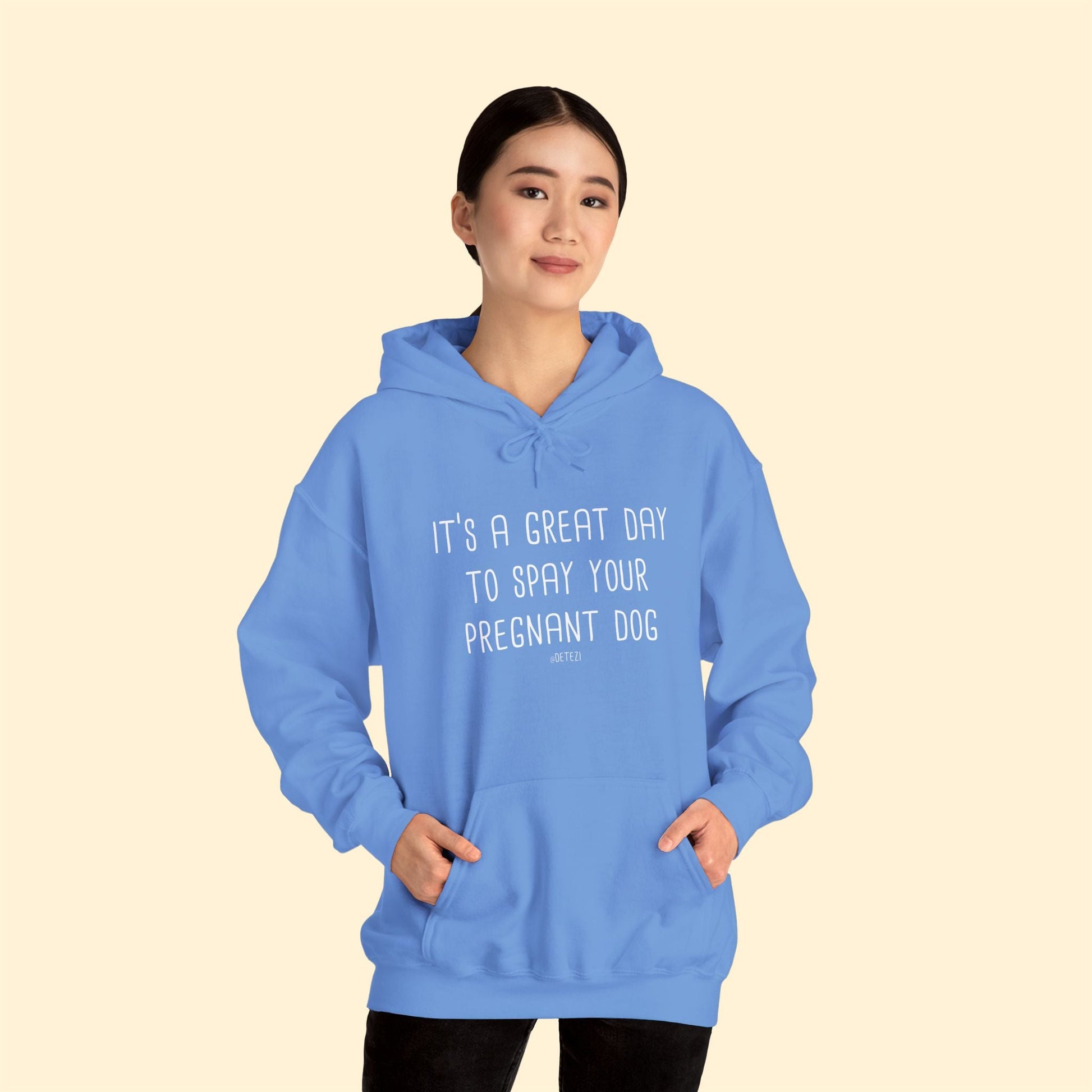 Spay Your Pregnant Dog | Hooded Sweatshirt - Detezi Designs - 12661285199931021022