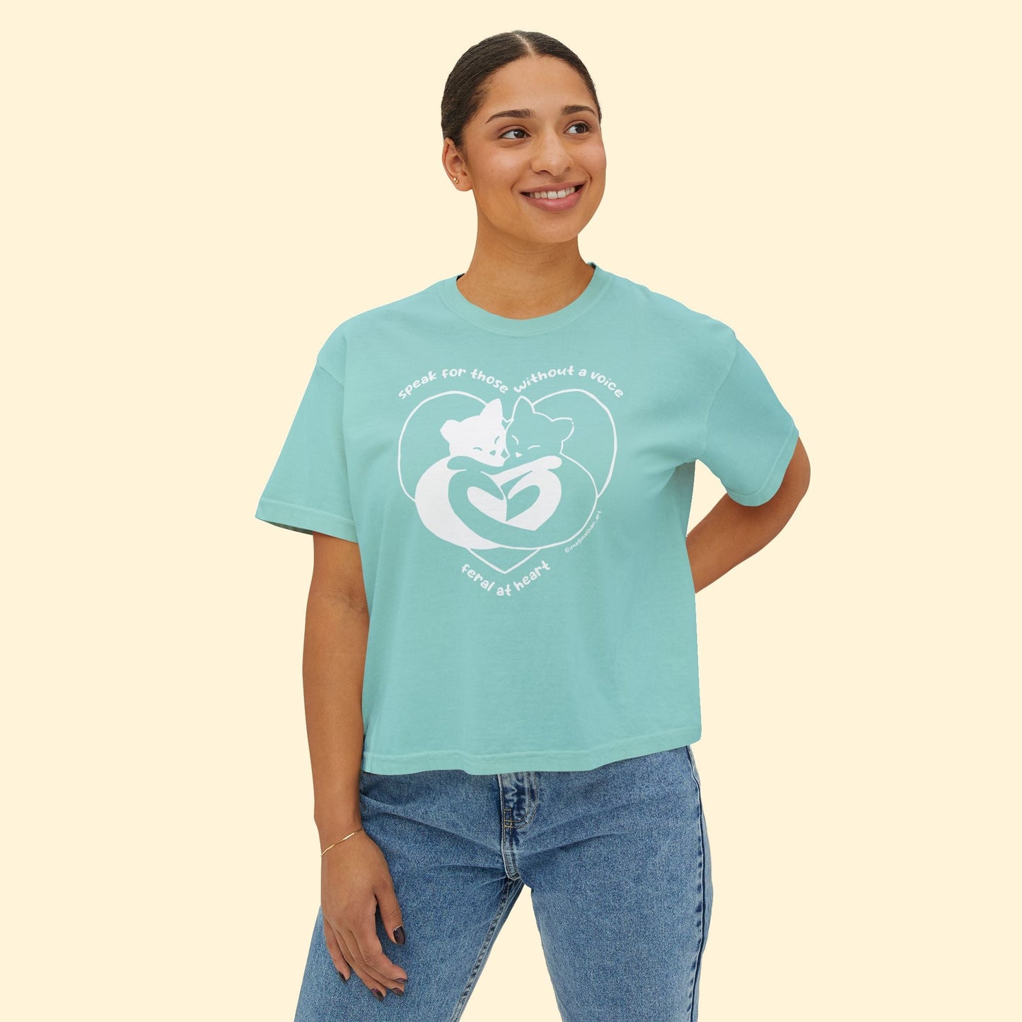 Speak For Those Without A Voice | FUNDRAISER for Feral At Heart | Comfort Colors Boxy Tee - Detezi Designs - 16804441347290801915
