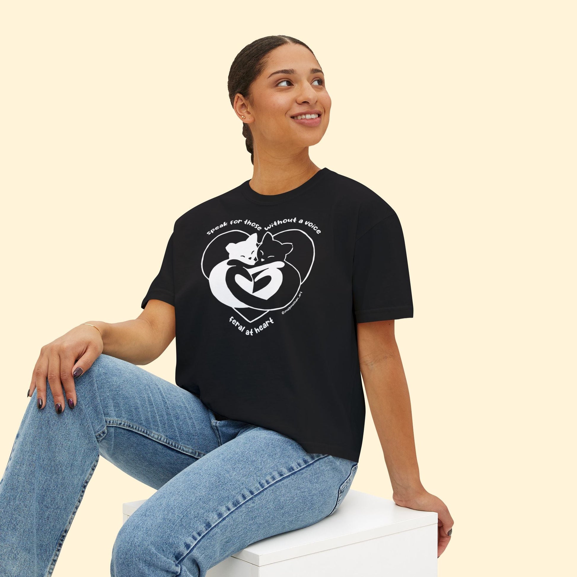 Speak For Those Without A Voice | FUNDRAISER for Feral At Heart | Comfort Colors Boxy Tee - Detezi Designs - 16804441347290801915