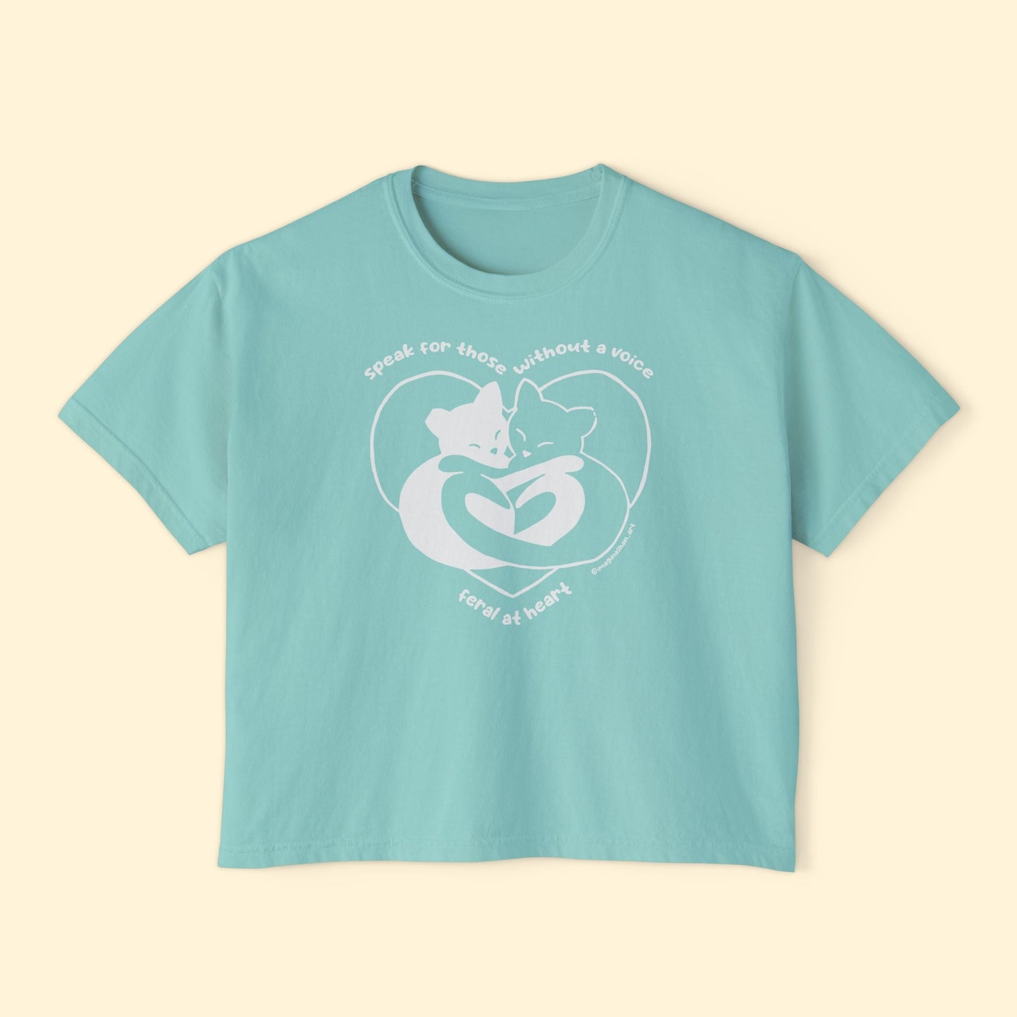 Speak For Those Without A Voice | FUNDRAISER for Feral At Heart | Comfort Colors Boxy Tee - Detezi Designs - 22825221250444094012