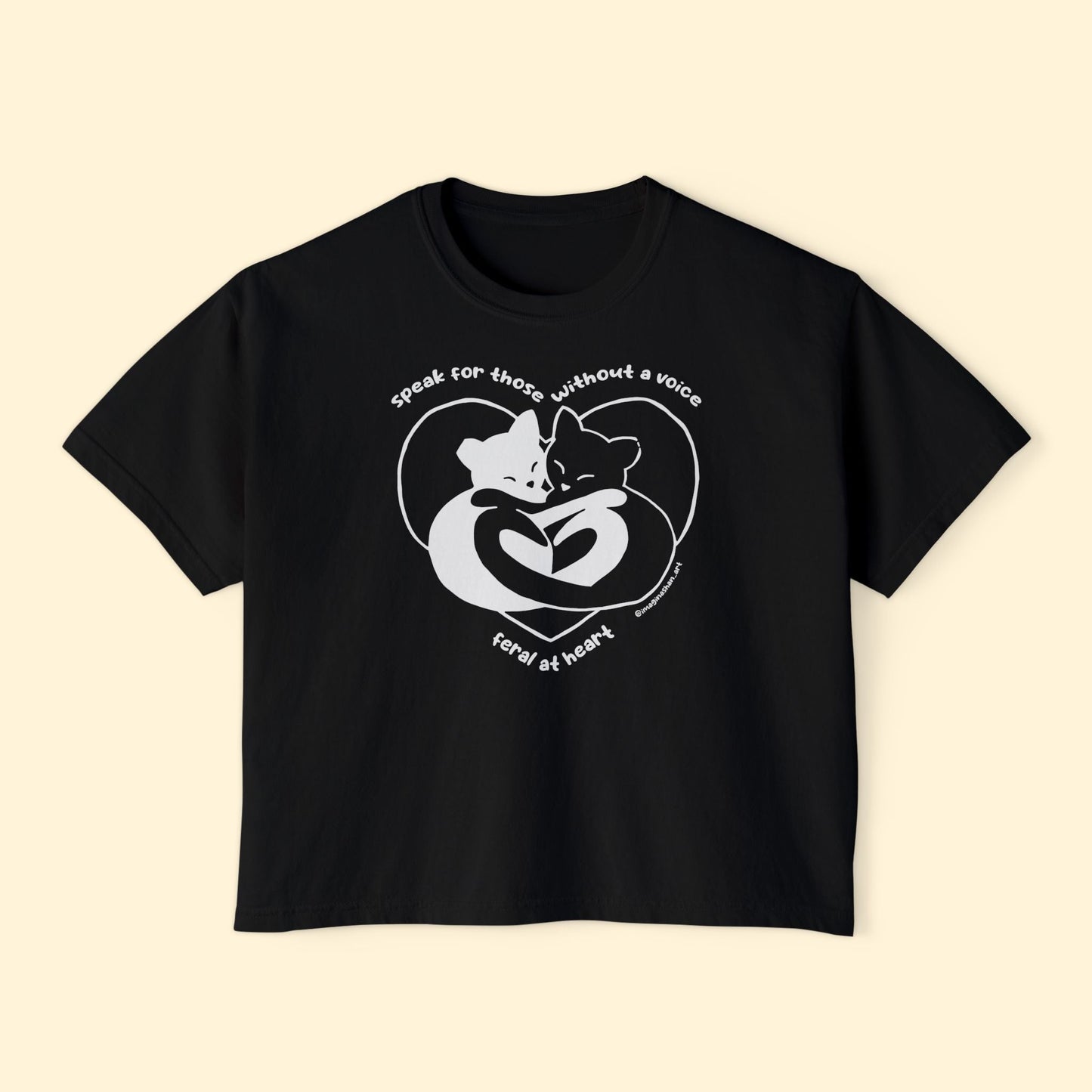 Speak For Those Without A Voice | FUNDRAISER for Feral At Heart | Comfort Colors Boxy Tee - Detezi Designs - 23807640420626713106