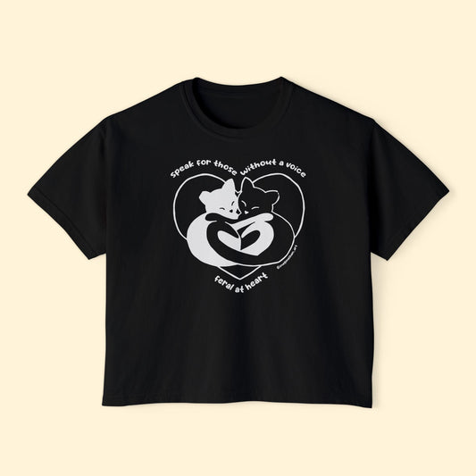 Speak For Those Without A Voice | FUNDRAISER for Feral At Heart | Comfort Colors Boxy Tee - Detezi Designs - 23807640420626713106