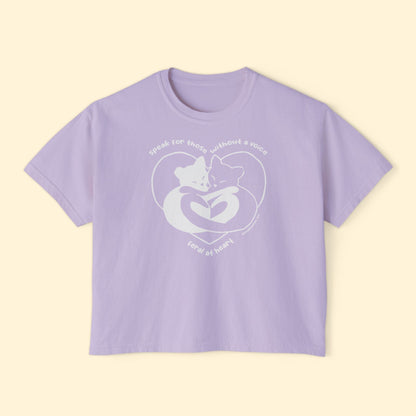Speak For Those Without A Voice | FUNDRAISER for Feral At Heart | Comfort Colors Boxy Tee - Detezi Designs - 29945402055551553092