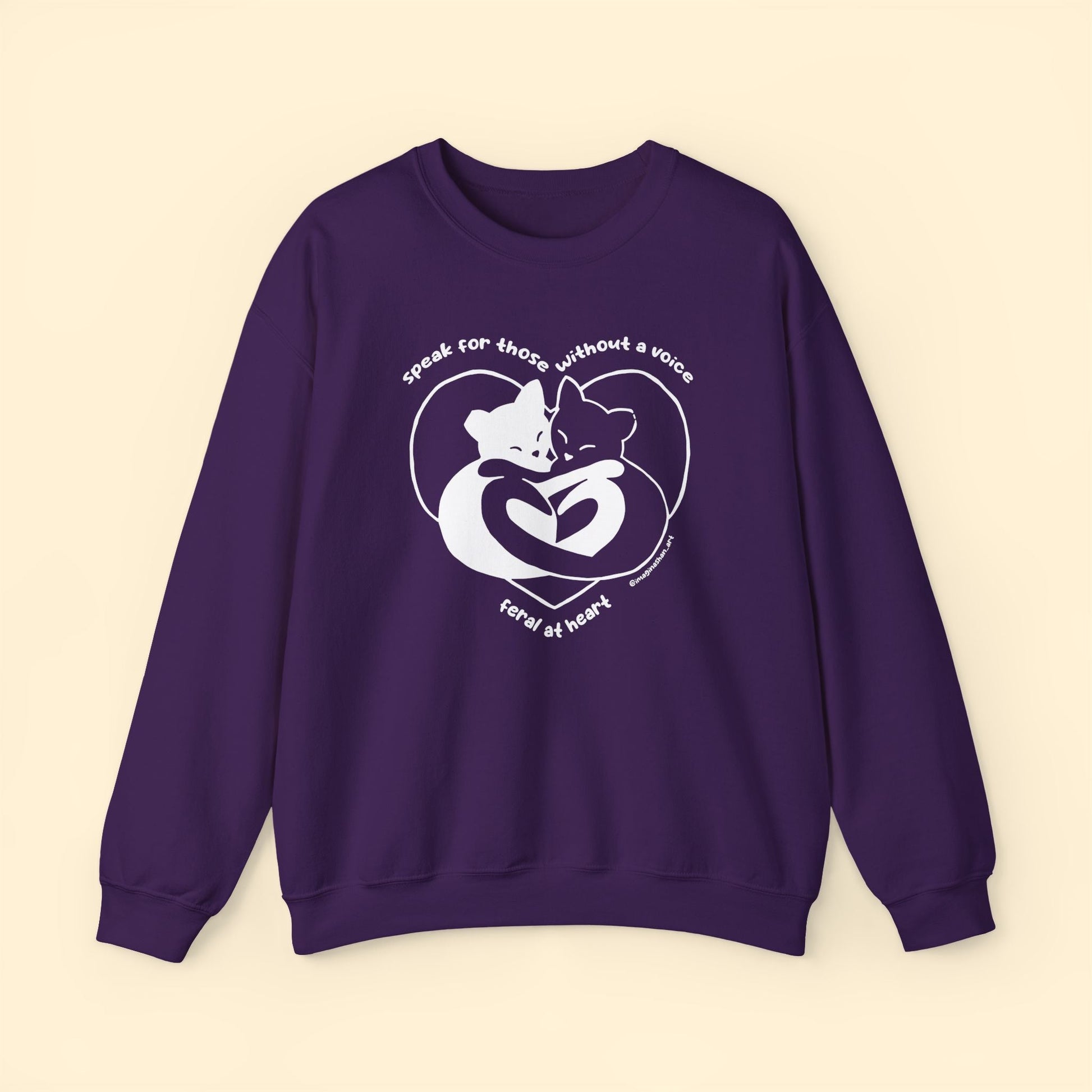 Speak For Those Without A Voice | FUNDRAISER for Feral At Heart | Crewneck Sweatshirt - Detezi Designs - 16678520495874415350