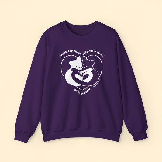 Speak For Those Without A Voice | FUNDRAISER for Feral At Heart | Crewneck Sweatshirt - Detezi Designs - 16678520495874415350