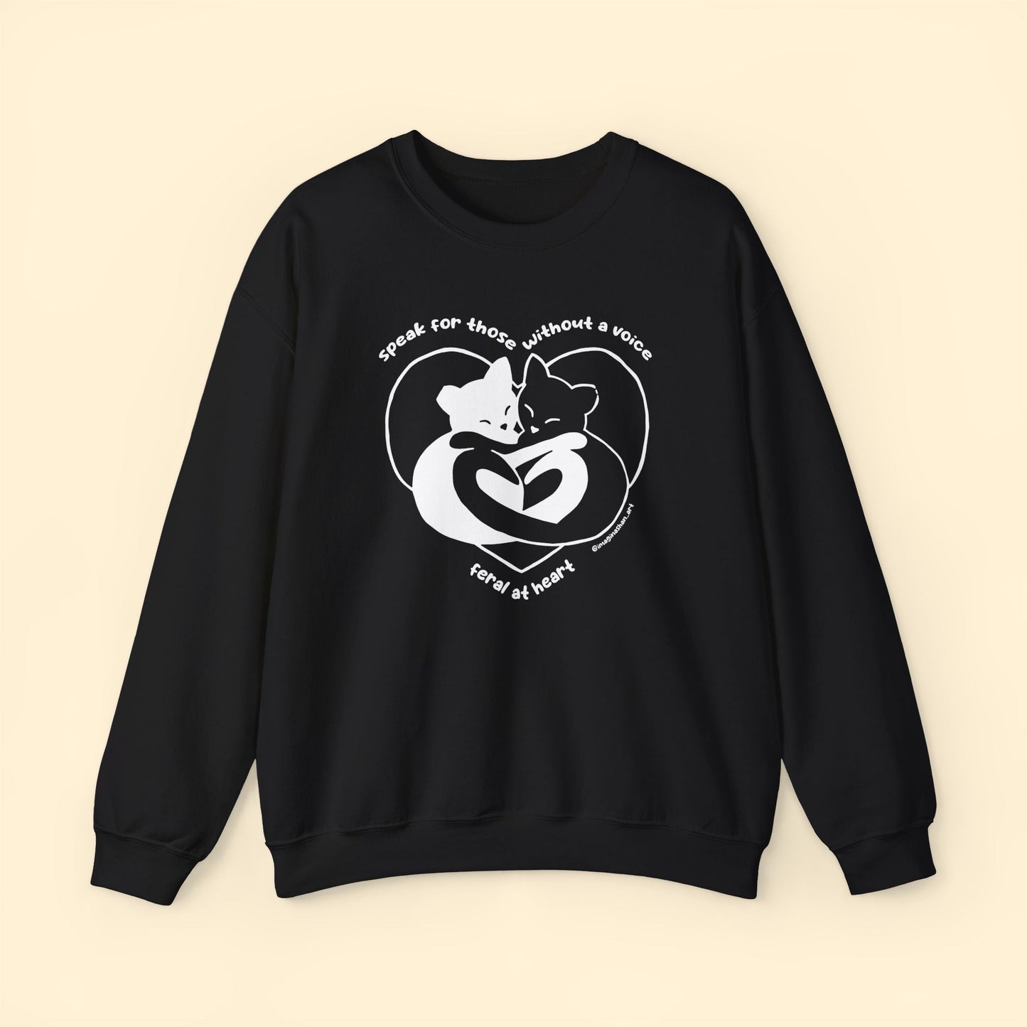 Speak For Those Without A Voice | FUNDRAISER for Feral At Heart | Crewneck Sweatshirt - Detezi Designs - 18631698928863412963