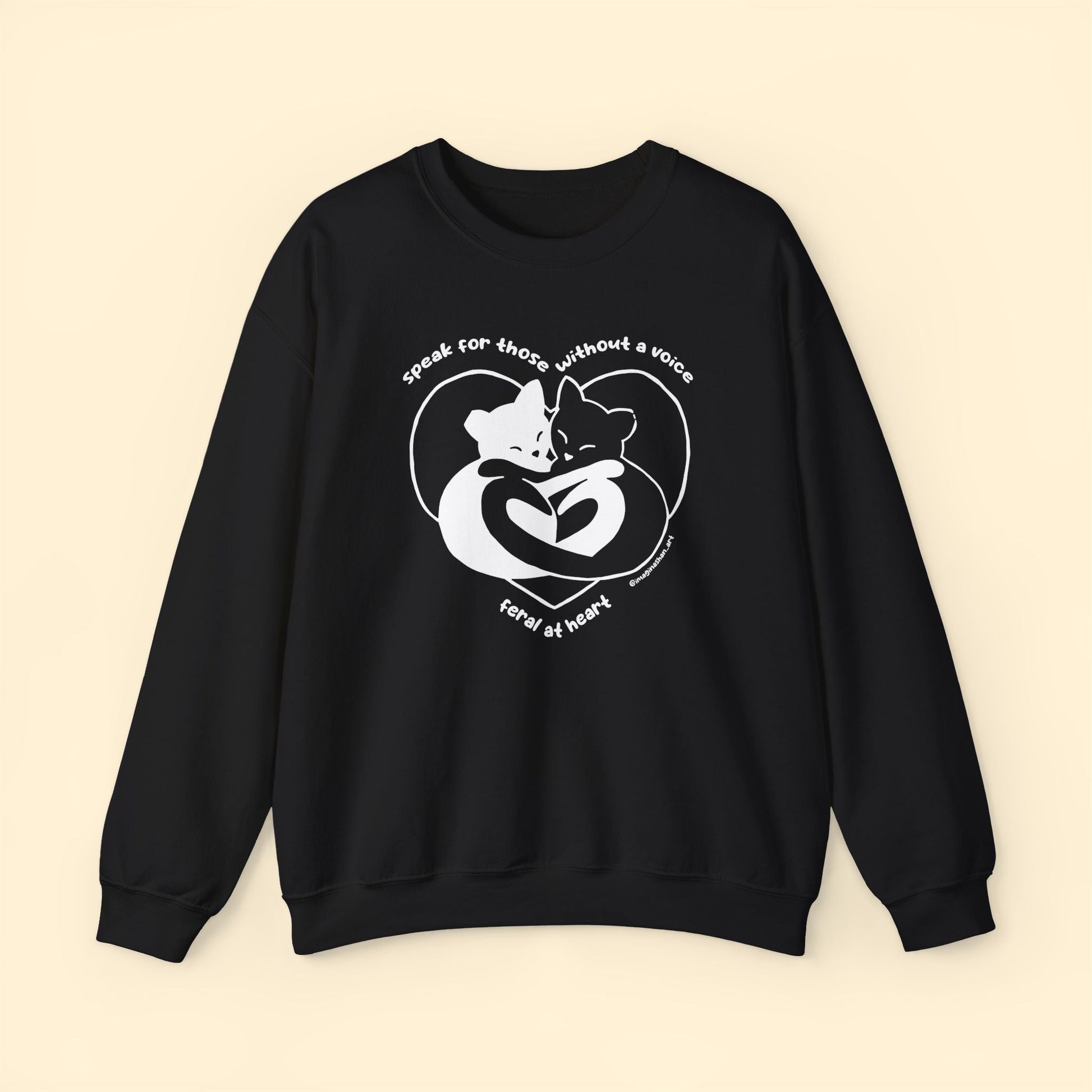 Speak For Those Without A Voice | FUNDRAISER for Feral At Heart | Crewneck Sweatshirt - Detezi Designs - 18631698928863412963