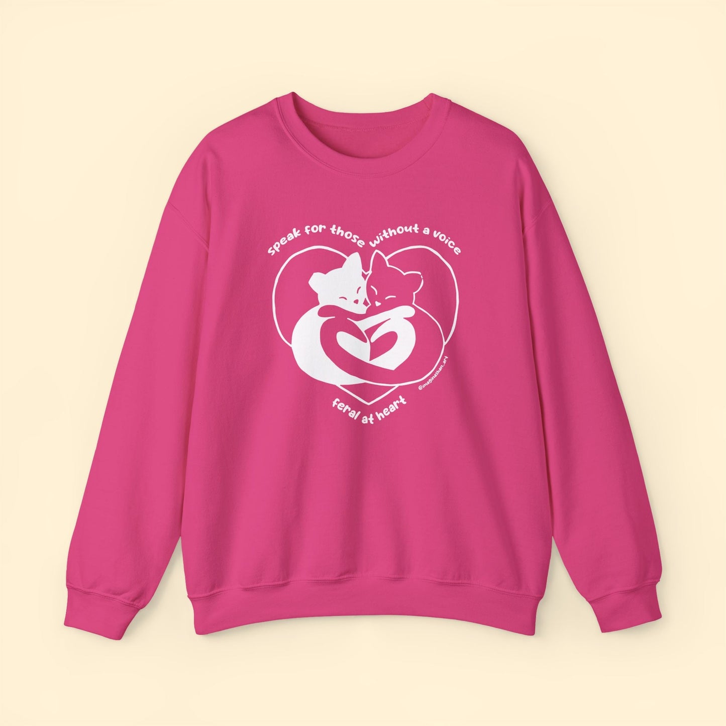 Speak For Those Without A Voice | FUNDRAISER for Feral At Heart | Crewneck Sweatshirt - Detezi Designs - 20047043774746452780