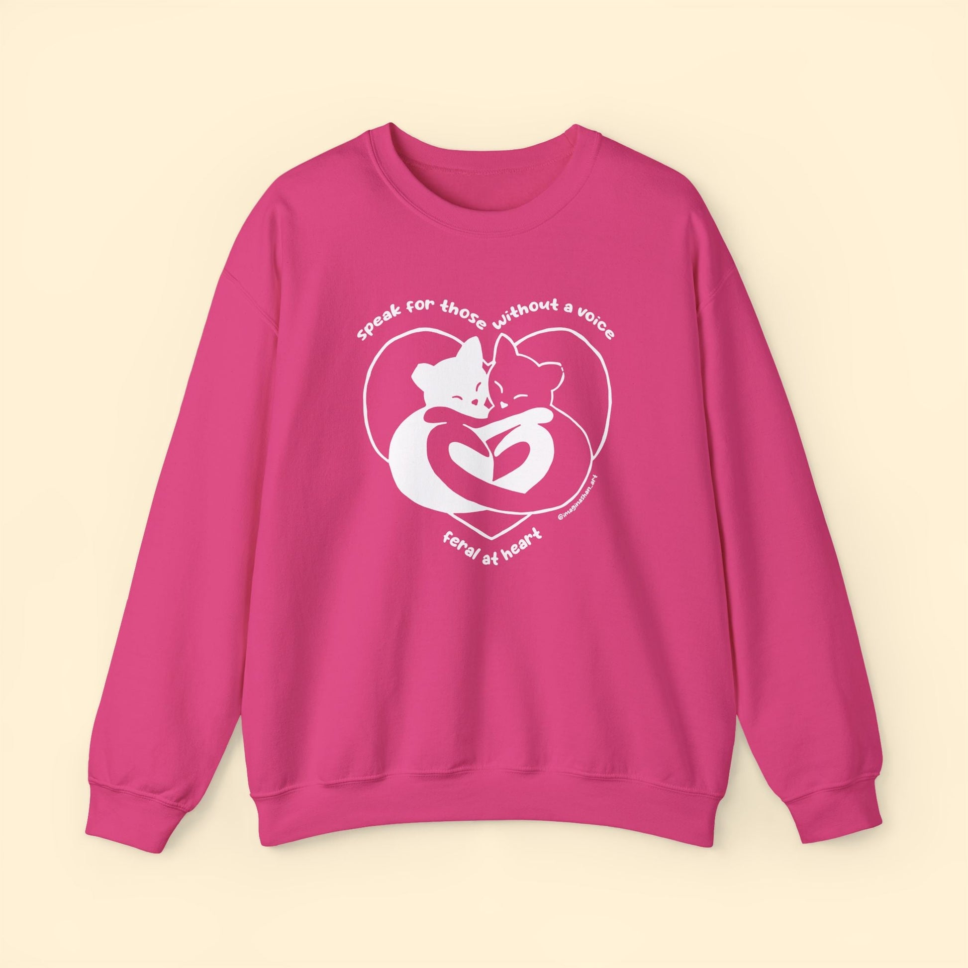 Speak For Those Without A Voice | FUNDRAISER for Feral At Heart | Crewneck Sweatshirt - Detezi Designs - 20047043774746452780