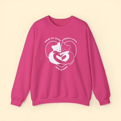 Speak For Those Without A Voice | FUNDRAISER for Feral At Heart | Crewneck Sweatshirt - Detezi Designs - 20047043774746452780