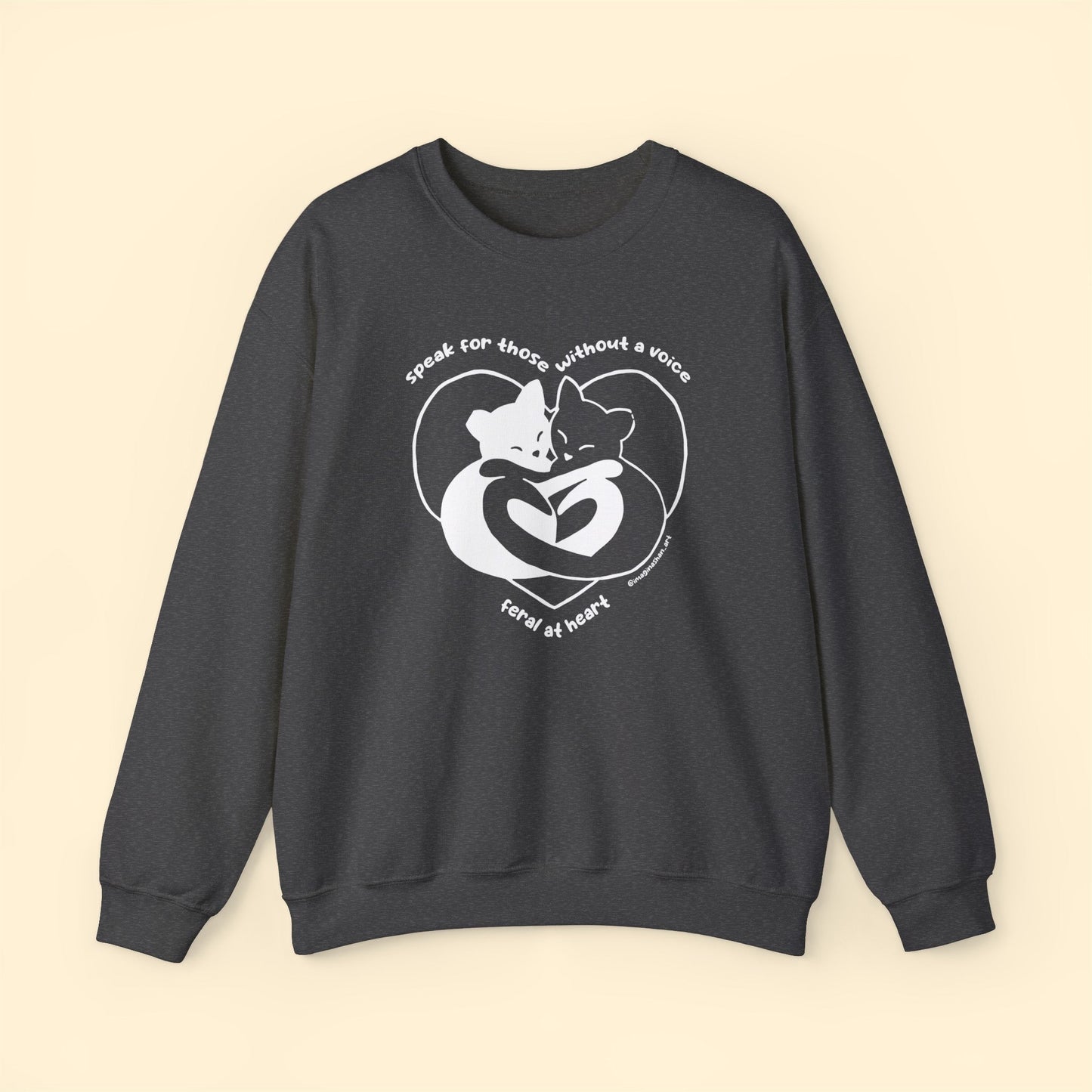 Speak For Those Without A Voice | FUNDRAISER for Feral At Heart | Crewneck Sweatshirt - Detezi Designs-59476255021746394823