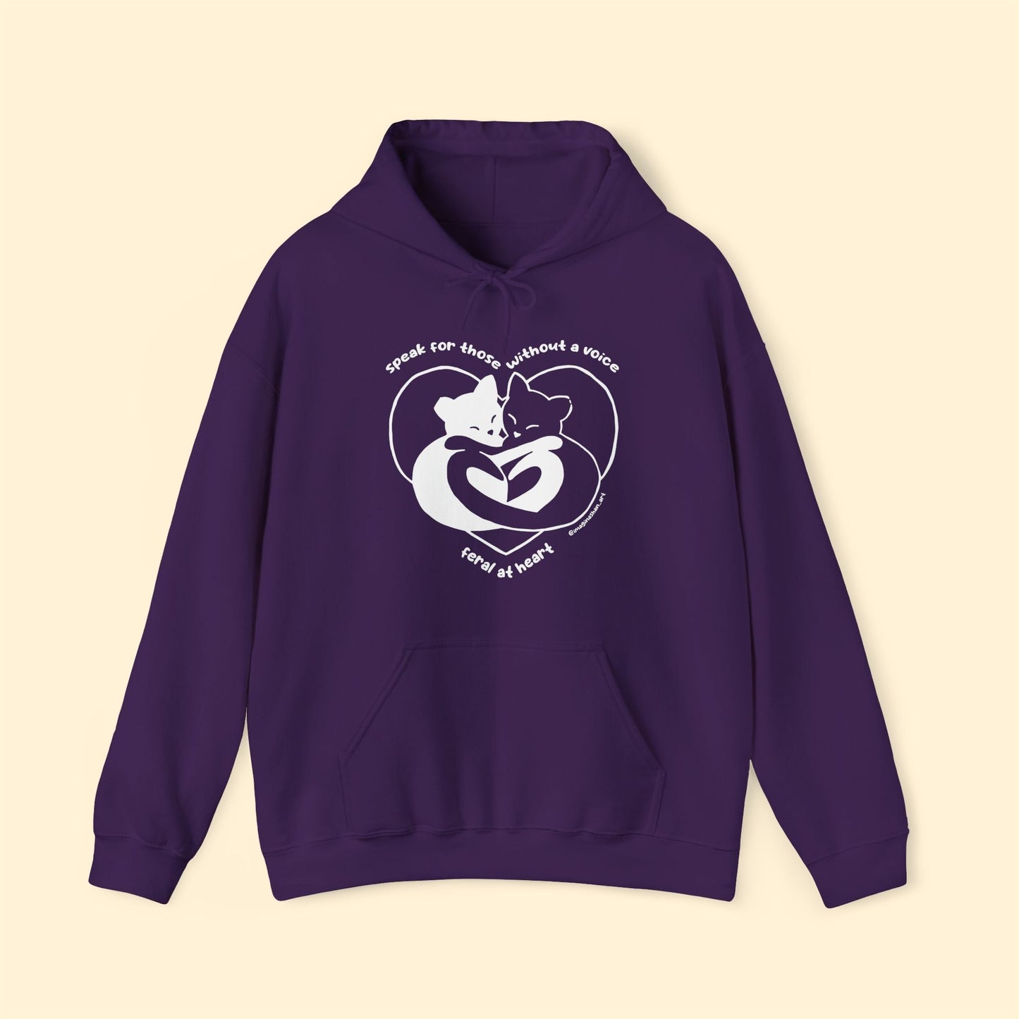 Speak For Those Without A Voice | FUNDRAISER for Feral At Heart | Hooded Sweatshirt - Detezi Designs - 15063786212394008563