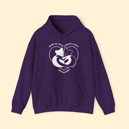 Speak For Those Without A Voice | FUNDRAISER for Feral At Heart | Hooded Sweatshirt - Detezi Designs - 15063786212394008563
