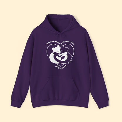 Speak For Those Without A Voice | FUNDRAISER for Feral At Heart | Hooded Sweatshirt - Detezi Designs-15063786212394008563