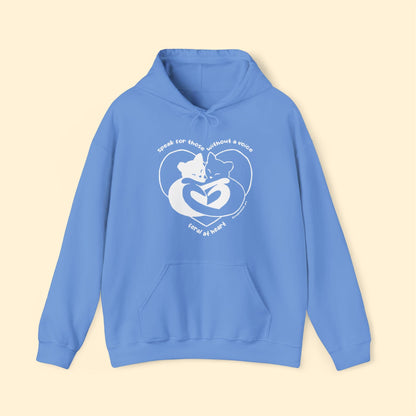Speak For Those Without A Voice | FUNDRAISER for Feral At Heart | Hooded Sweatshirt - Detezi Designs - 18928998276039581716