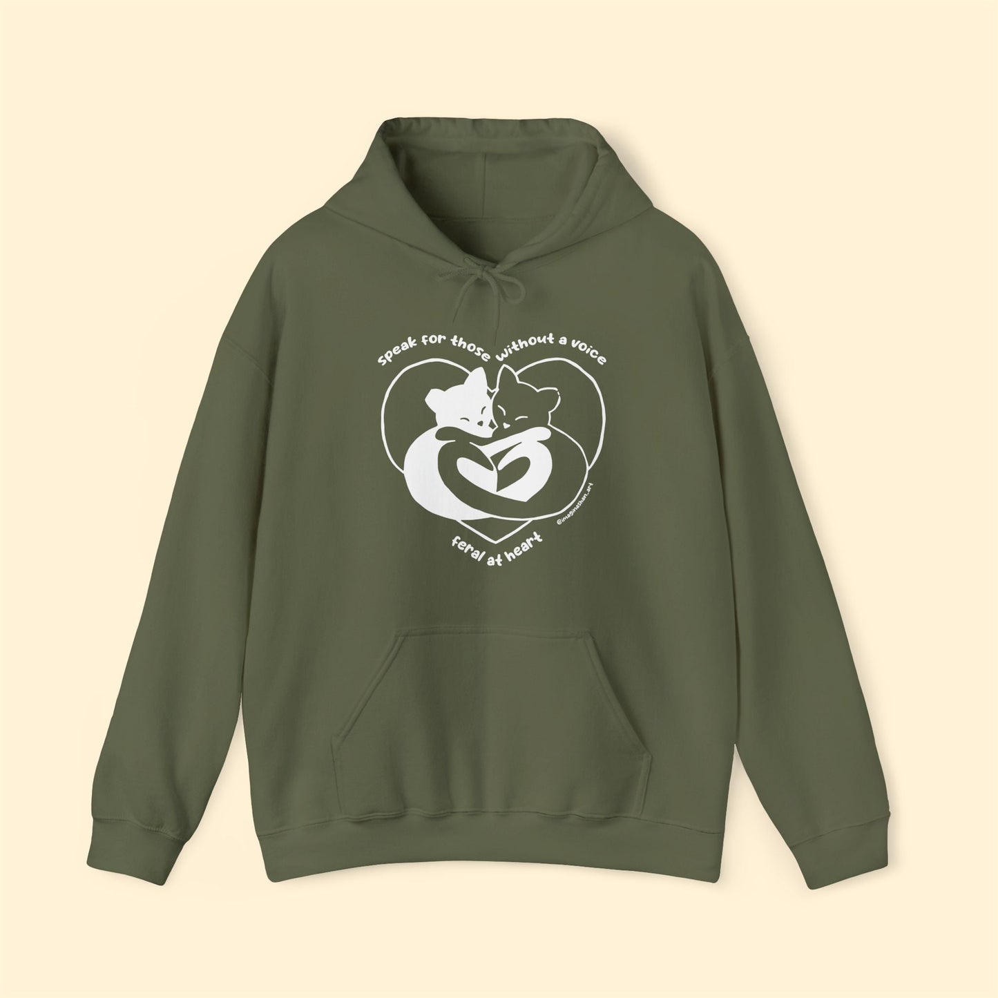 Speak For Those Without A Voice | FUNDRAISER for Feral At Heart | Hooded Sweatshirt - Detezi Designs - 30788289522592134372