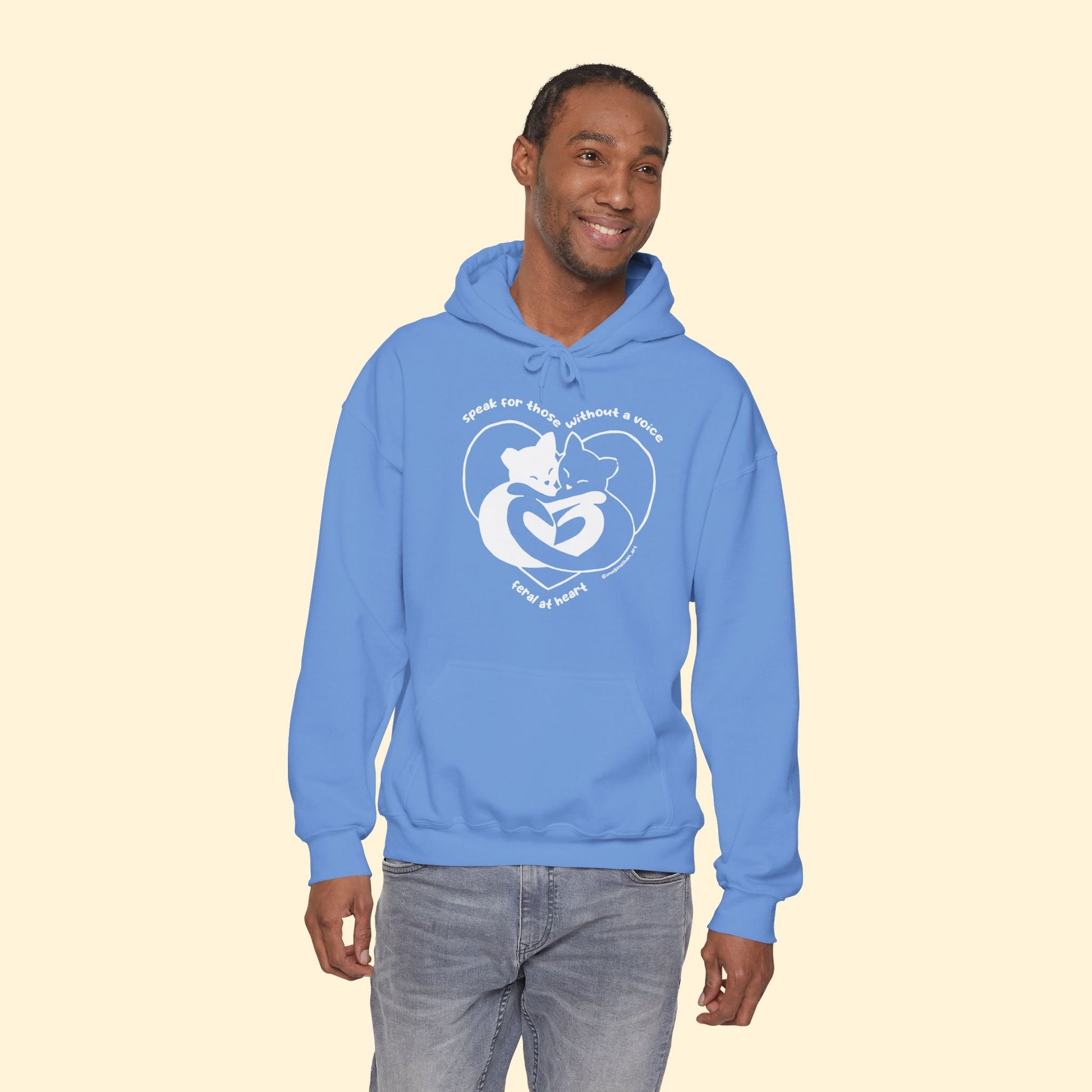 Speak For Those Without A Voice | FUNDRAISER for Feral At Heart | Hooded Sweatshirt - Detezi Designs - 31887667874152454836