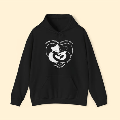 Speak For Those Without A Voice | FUNDRAISER for Feral At Heart | Hooded Sweatshirt - Detezi Designs-31887667874152454836