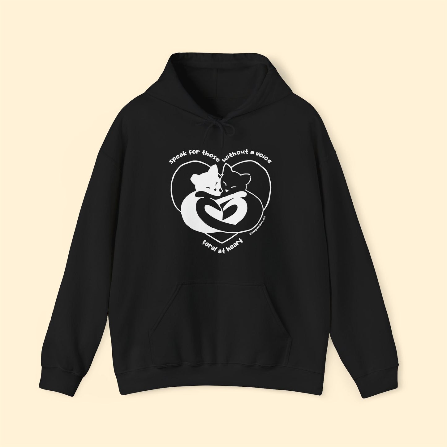 Speak For Those Without A Voice | FUNDRAISER for Feral At Heart | Hooded Sweatshirt - Detezi Designs - 31887667874152454836