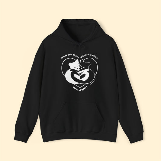 Speak For Those Without A Voice | FUNDRAISER for Feral At Heart | Hooded Sweatshirt - Detezi Designs - 31887667874152454836