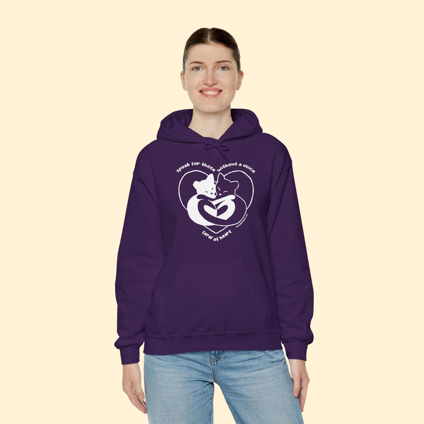 Speak For Those Without A Voice | FUNDRAISER for Feral At Heart | Hooded Sweatshirt - Detezi Designs-33064248791979520931