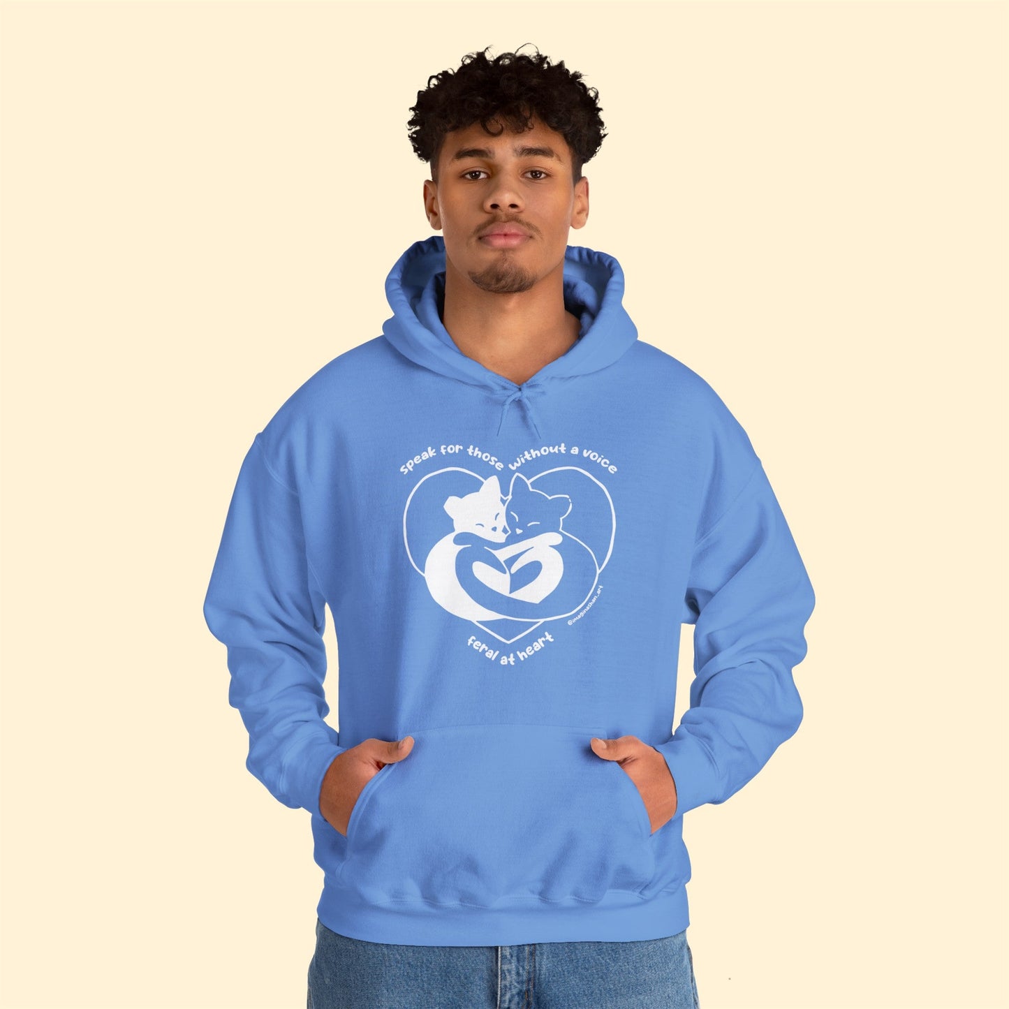 Speak For Those Without A Voice | FUNDRAISER for Feral At Heart | Hooded Sweatshirt - Detezi Designs-33064248791979520931