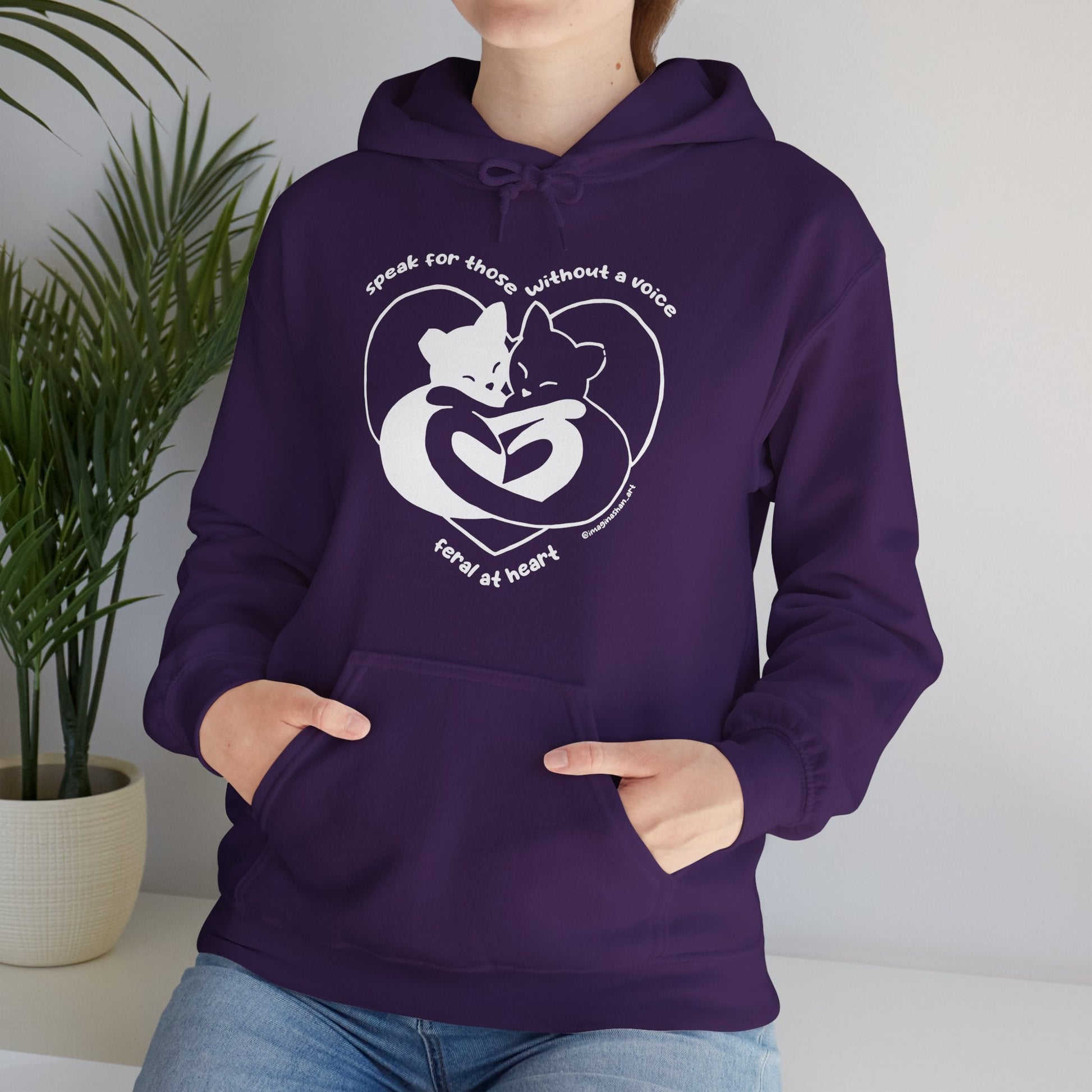 Speak For Those Without A Voice | FUNDRAISER for Feral At Heart | Hooded Sweatshirt - Detezi Designs - 51897650833958879764