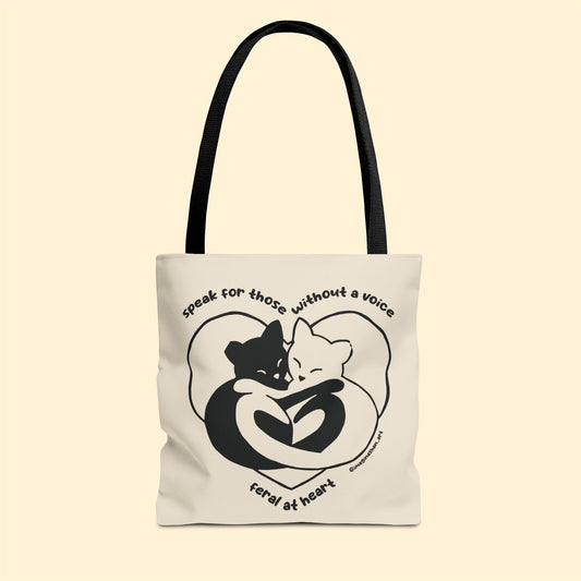 Speak For Those Without A Voice | FUNDRAISER for Feral At Heart | Tote Bag - Detezi Designs - 43713274183511276318