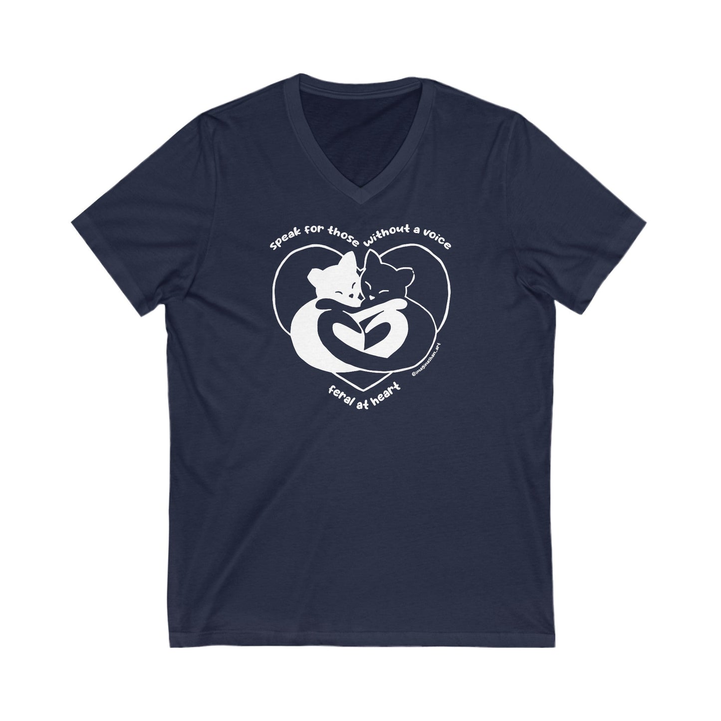 Speak For Those Without A Voice | FUNDRAISER for Feral At Heart | Unisex V-Neck Tee - Detezi Designs-27347712148354591877