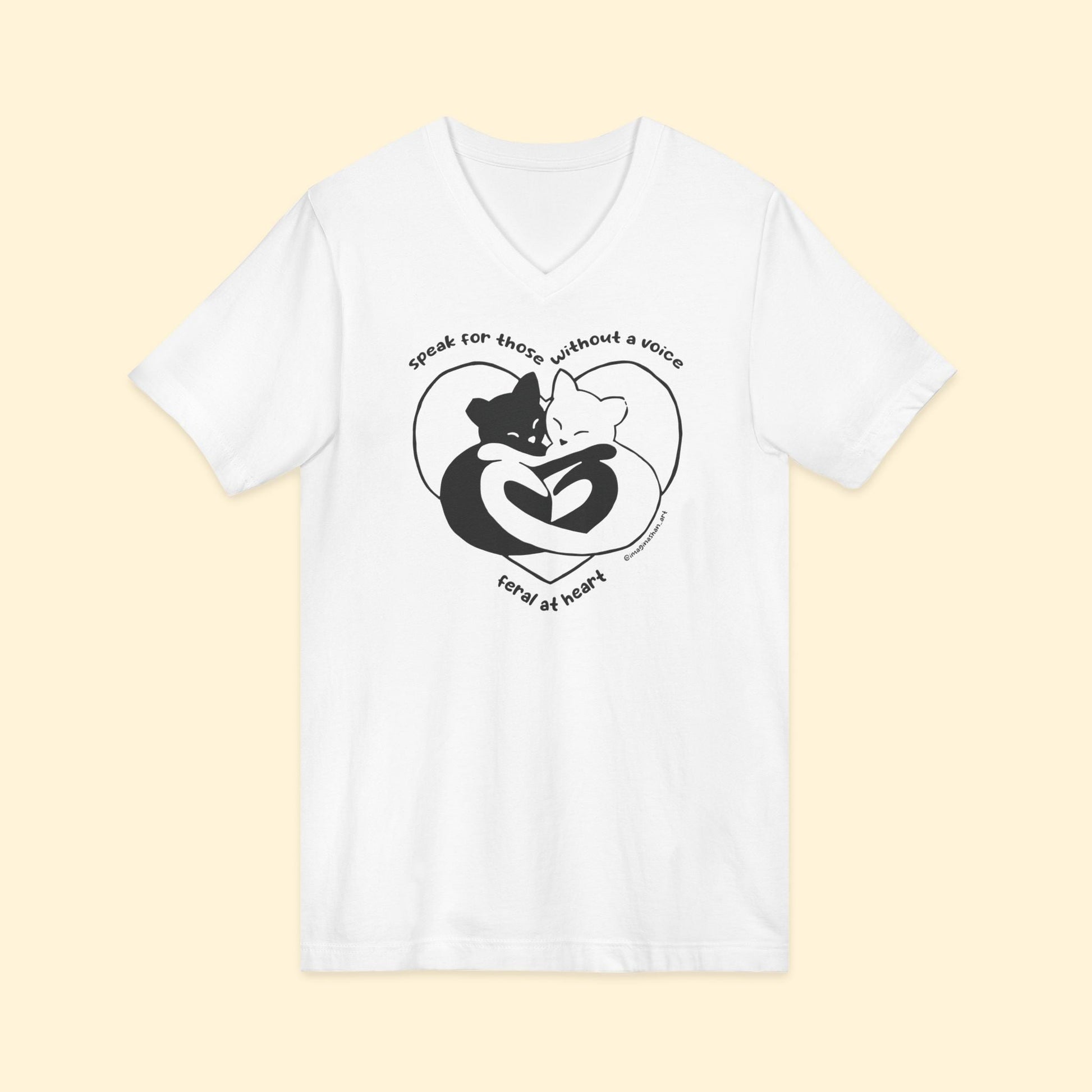 Speak For Those Without A Voice | FUNDRAISER for Feral At Heart | Unisex V - Neck Tee - Detezi Designs - 32027020473832139140