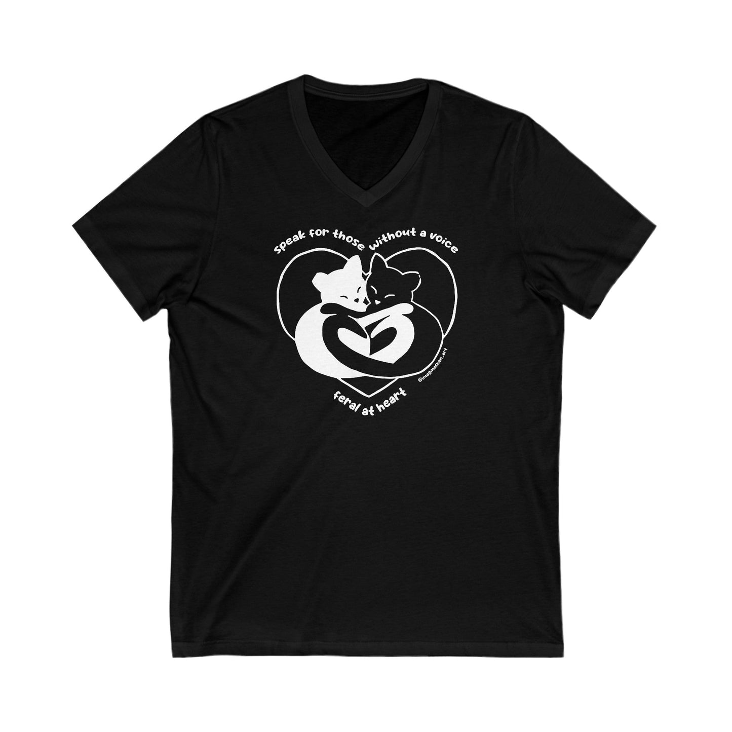 Speak For Those Without A Voice | FUNDRAISER for Feral At Heart | Unisex V-Neck Tee - Detezi Designs-32438842656079019653