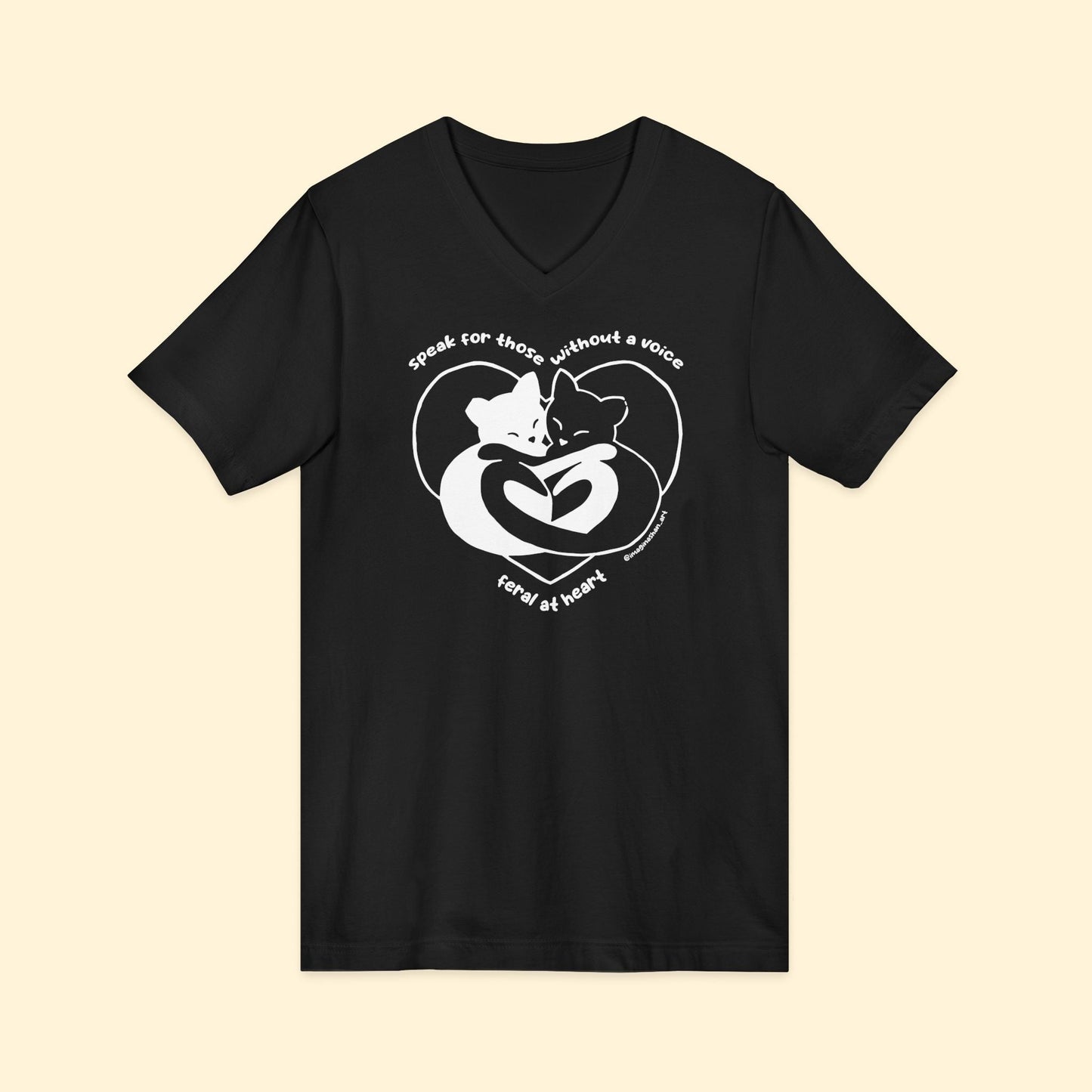 Speak For Those Without A Voice | FUNDRAISER for Feral At Heart | Unisex V - Neck Tee - Detezi Designs - 32438842656079019653