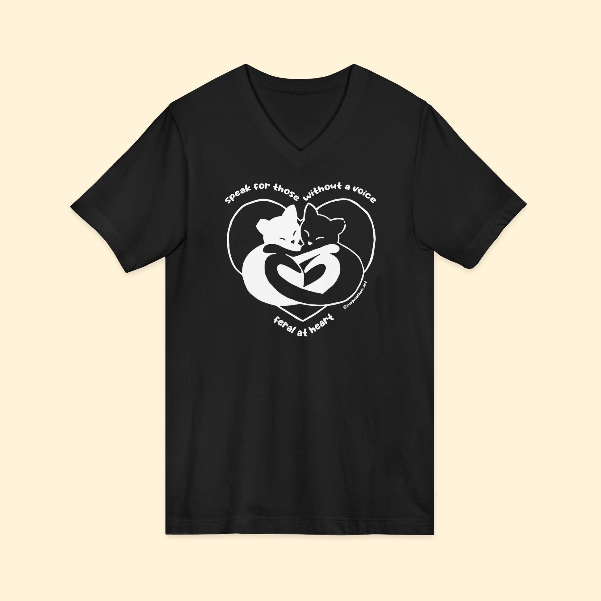 Speak For Those Without A Voice | FUNDRAISER for Feral At Heart | Unisex V - Neck Tee - Detezi Designs - 32438842656079019653