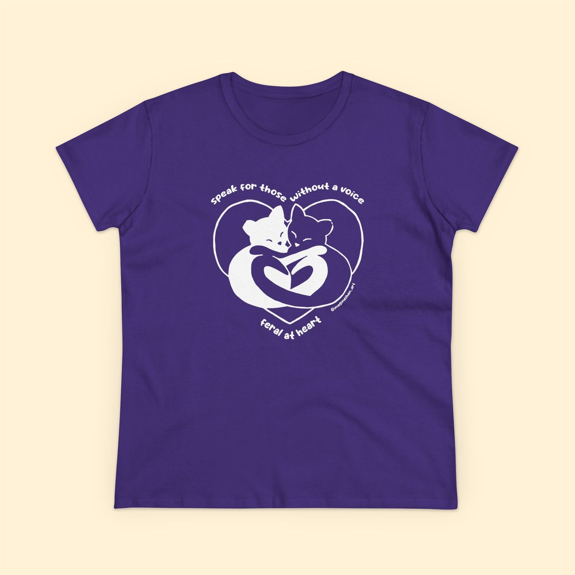 Speak For Those Without A Voice | FUNDRAISER for Feral At Heart | Women's Midweight Cotton Tee - Detezi Designs - 18187799359174742922