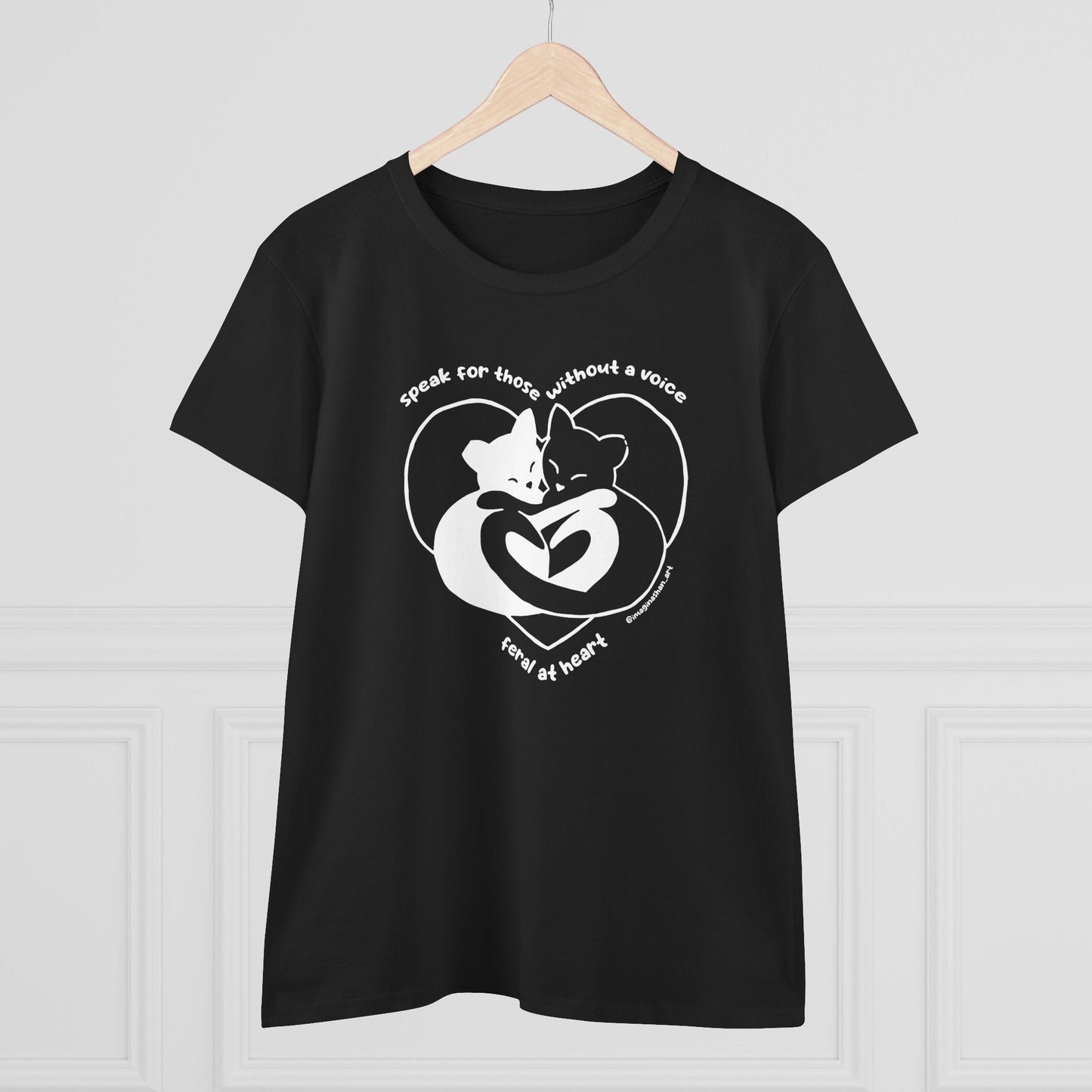 Speak For Those Without A Voice | FUNDRAISER for Feral At Heart | Women's Midweight Cotton Tee - Detezi Designs - 18187799359174742922