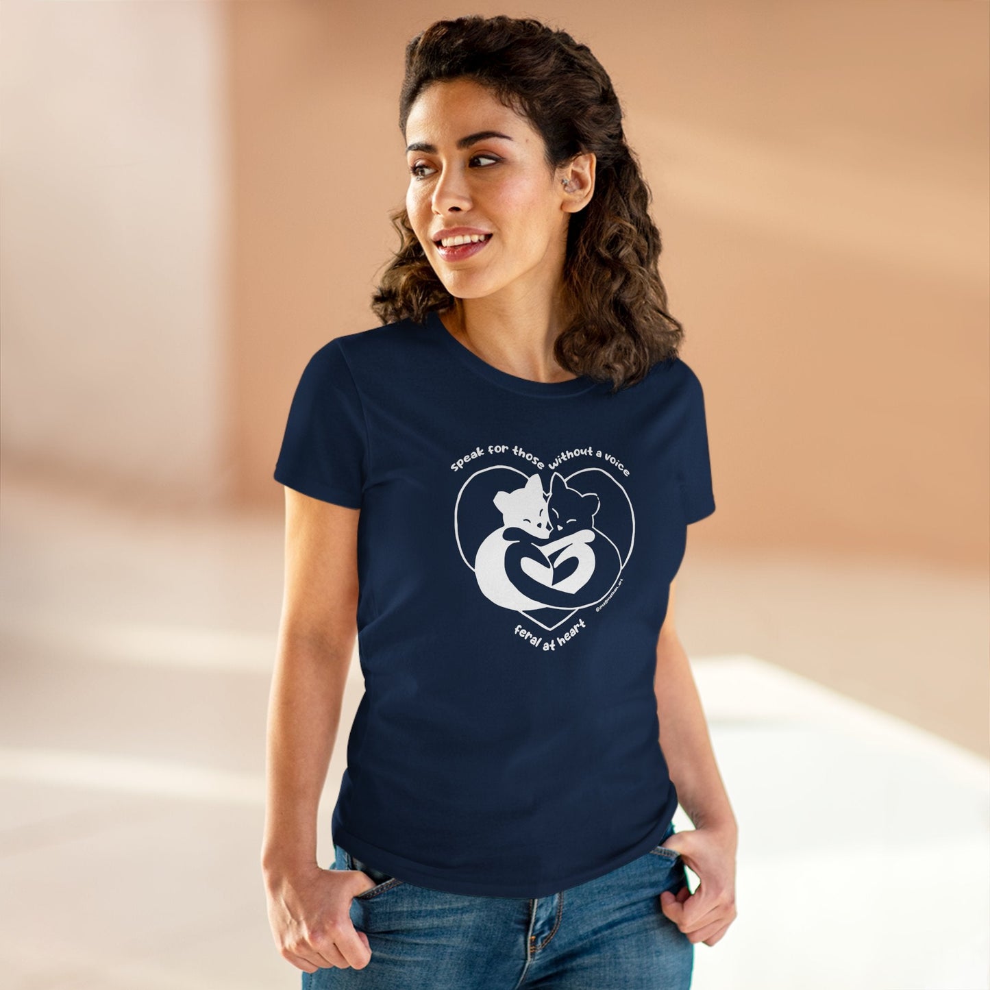 Speak For Those Without A Voice | FUNDRAISER for Feral At Heart | Women's Midweight Cotton Tee - Detezi Designs - 23796794226848937488