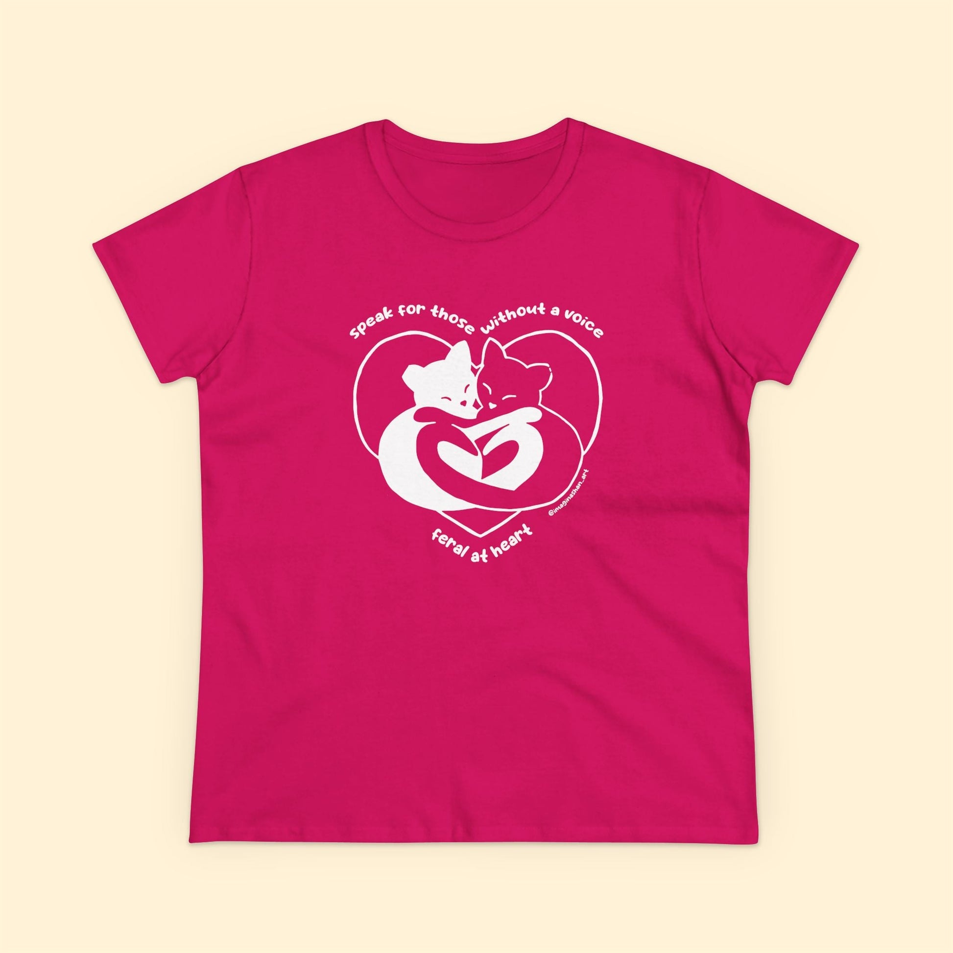 Speak For Those Without A Voice | FUNDRAISER for Feral At Heart | Women's Midweight Cotton Tee - Detezi Designs - 23796794226848937488